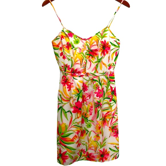 J. Crew Spaghetti Strap Floral Print Mini Dress - 00/0 - Picture 8 of 16